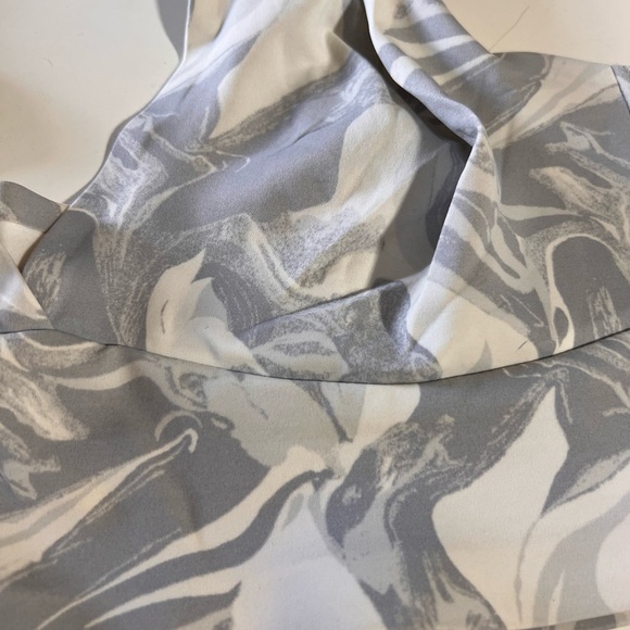 Auden Marled V-neck Marble Bra Yoga Strappy Wireless Sports Bra Size X-Large - Picture 3 of 4